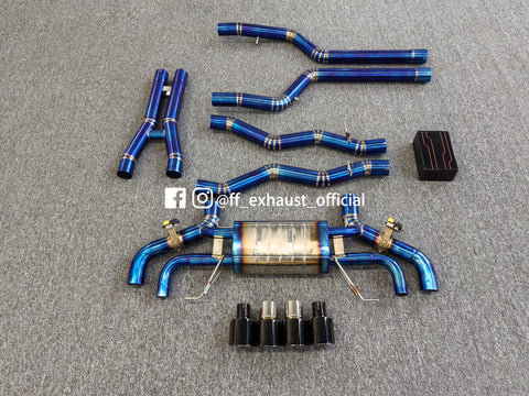Mise à niveau du système d'échappement sport à valve en titane M8 pour BMW F91/F92/F93