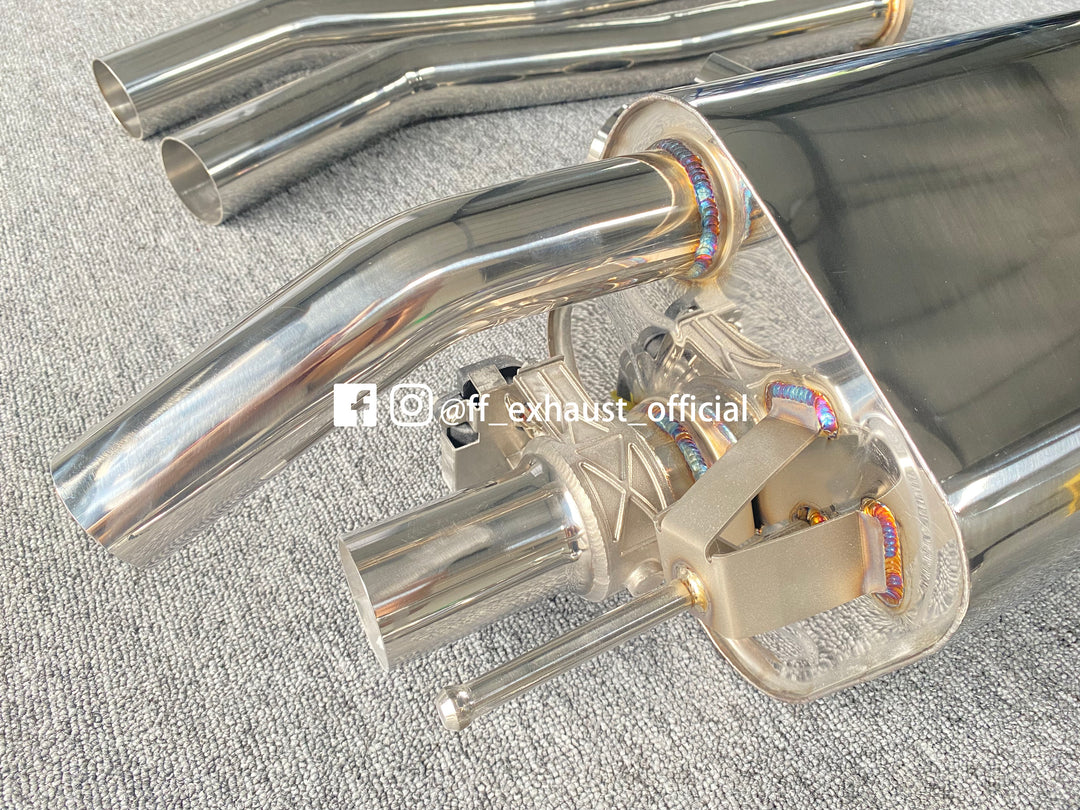 Capristo Valved Exhaust, Mid-Silencer Spare + Wicrom Tips (OE Actuators) - Audi SQ7/ SQ8
