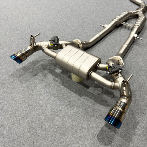 Valved exhaust muffler for nissan z rz34 