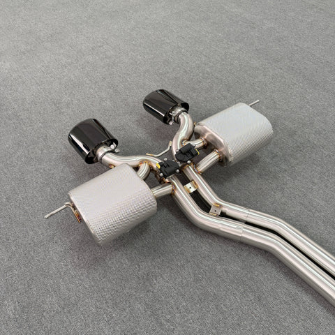 valved exhaust muffler for porsche cayenne turbo gt 4.0t v8