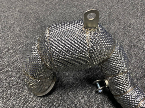 downpipe for audi tts 8s 2.0t，CNC lange，with heat shields